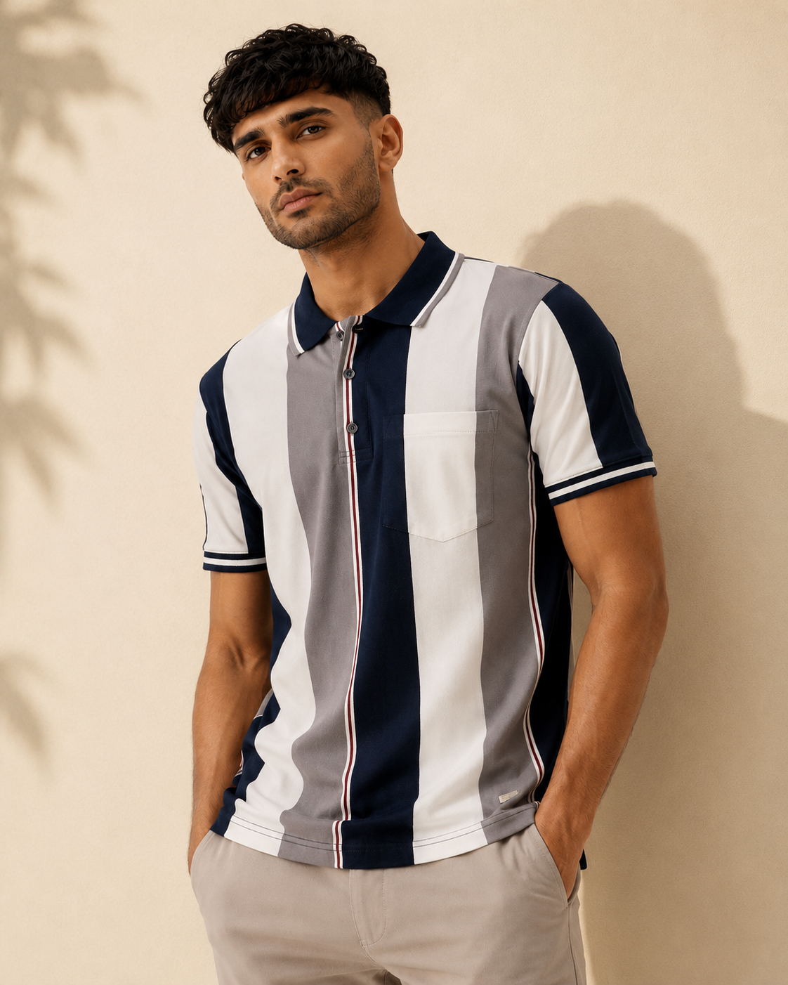 Colourblock Panel Polo