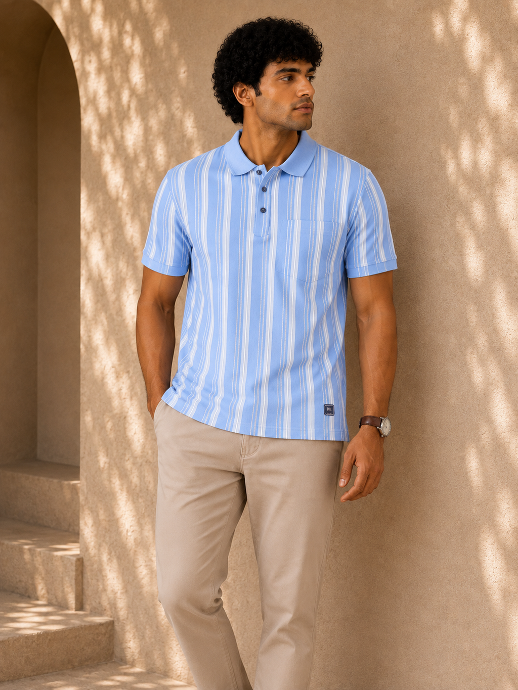 Coastal Blue Stripe Polo