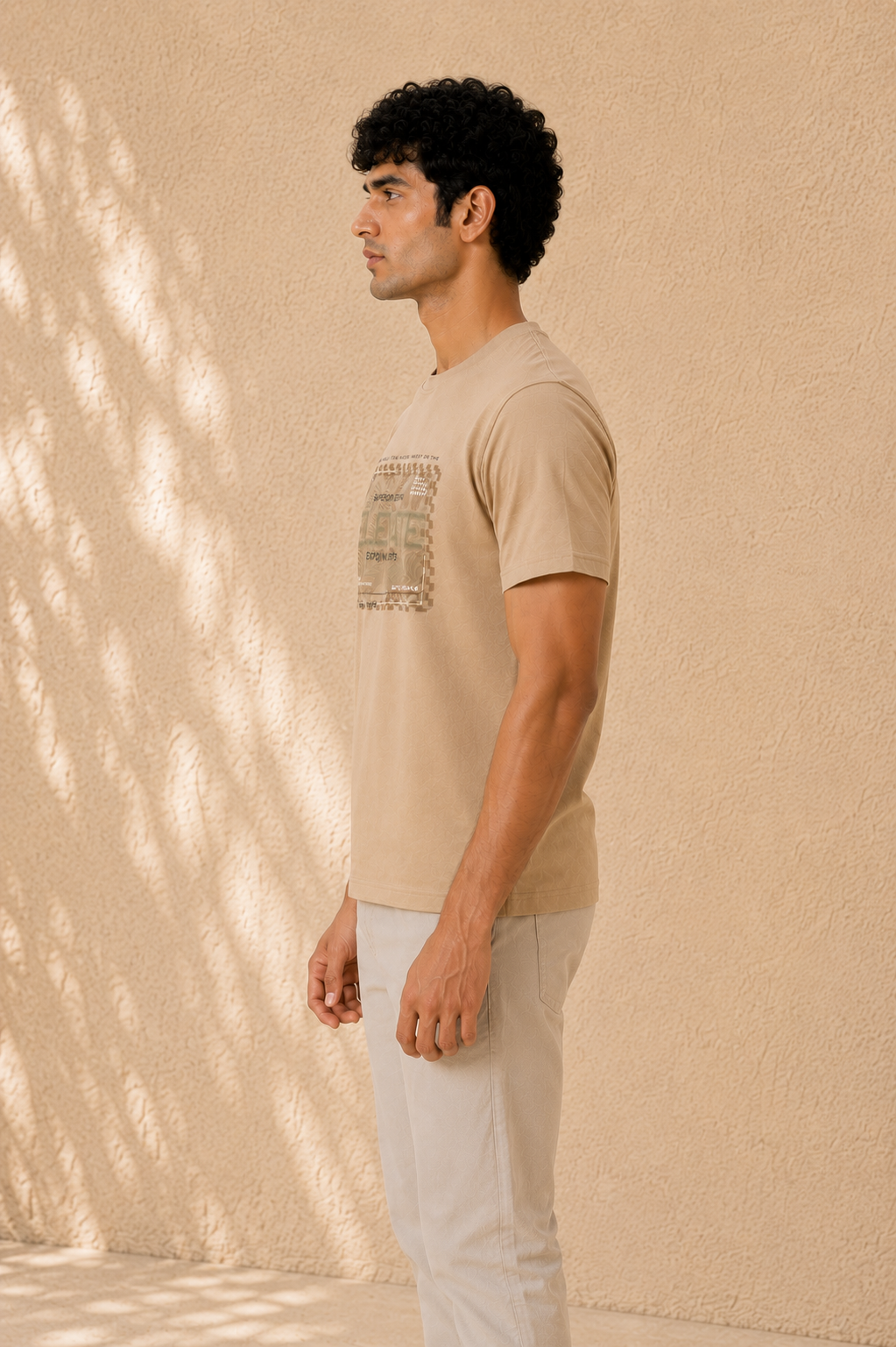 Elevate Box Graphic Tee — Khaki