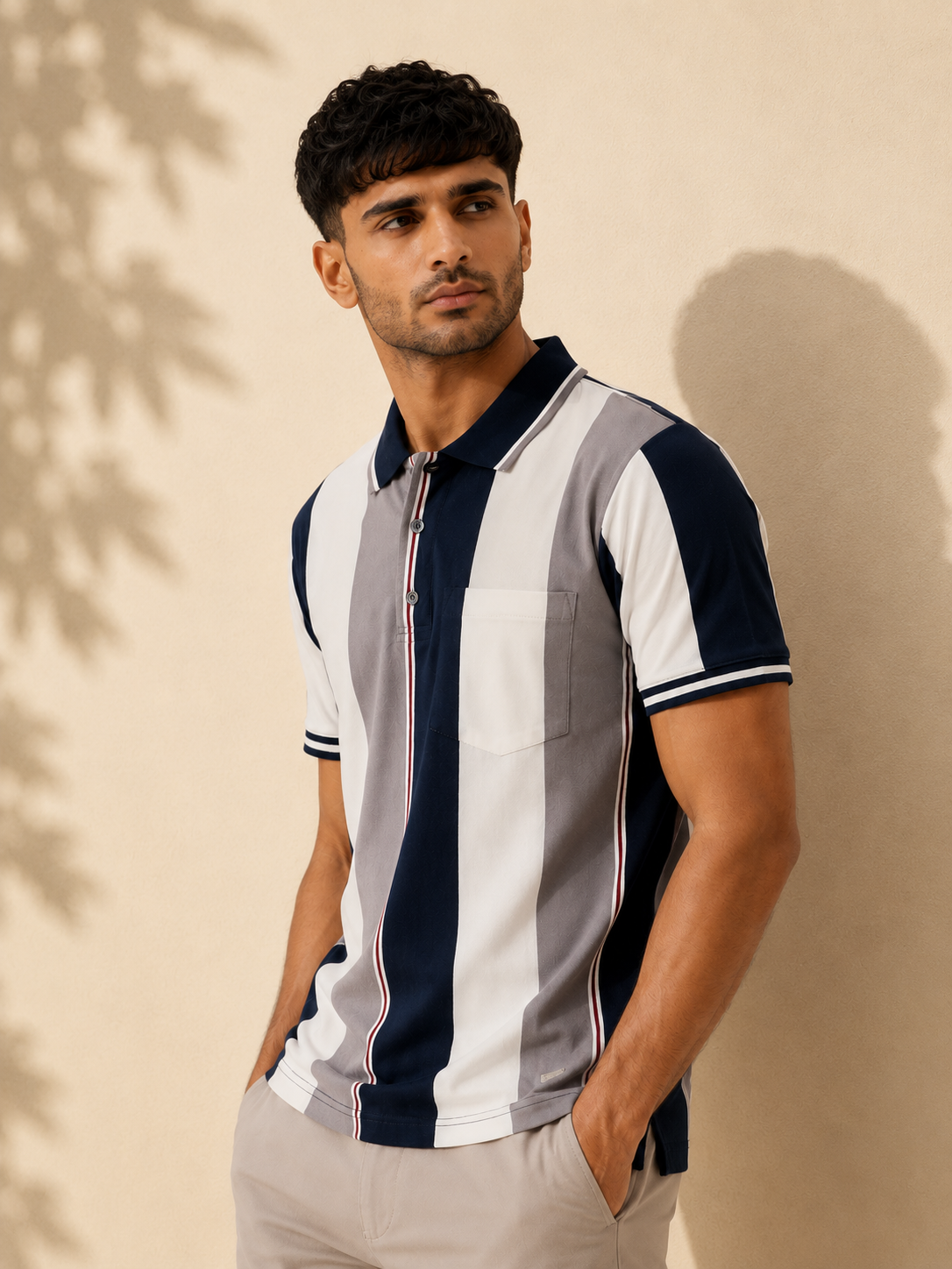 Colourblock Panel Polo