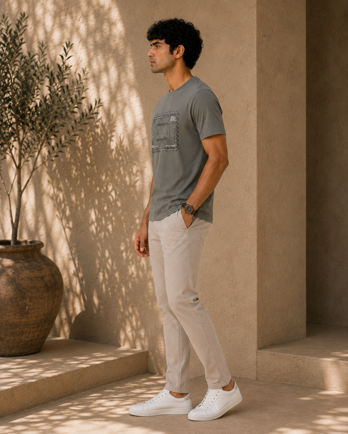 Elevate Box Graphic Tee — Grey