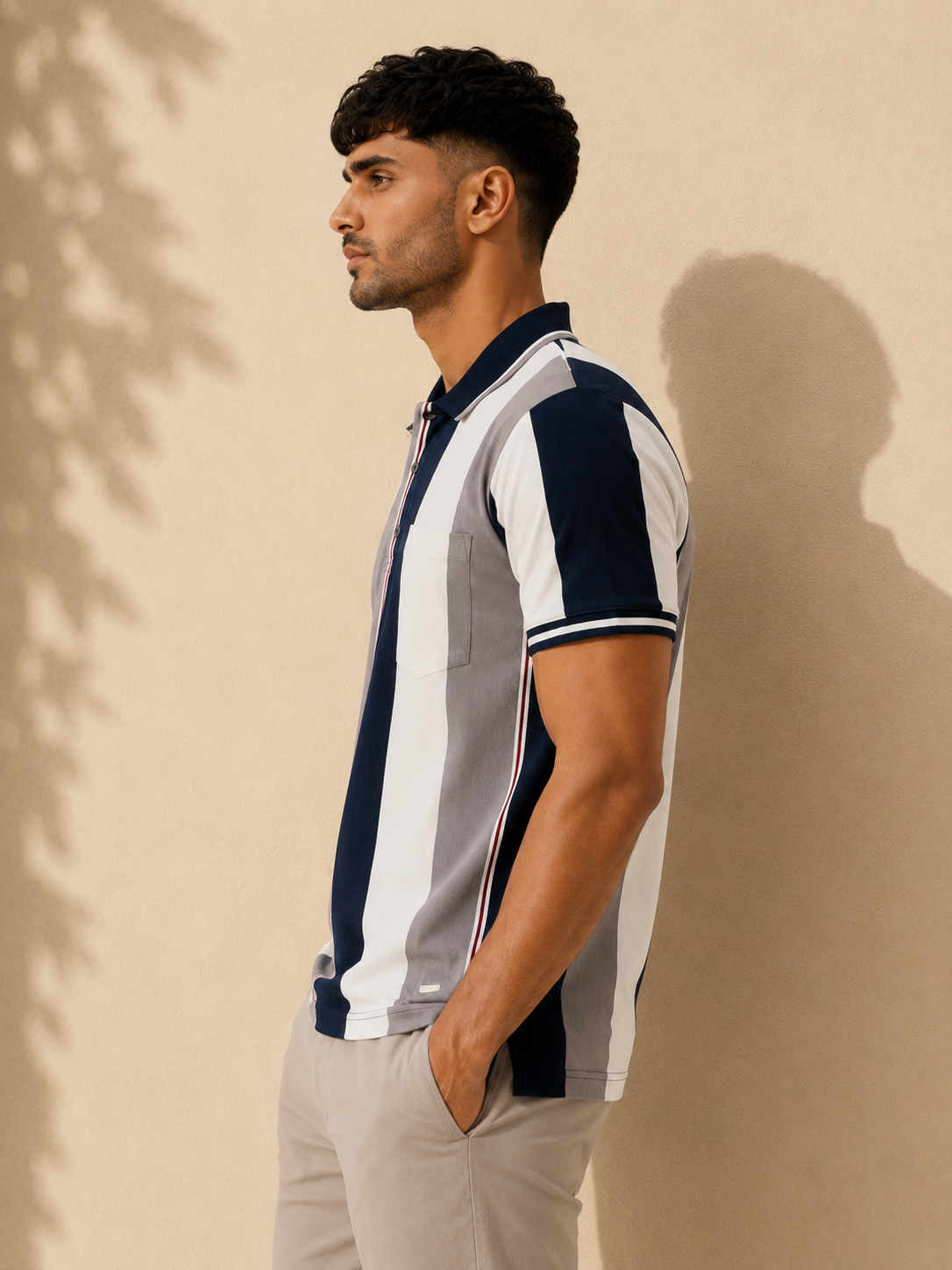 Colourblock Panel Polo