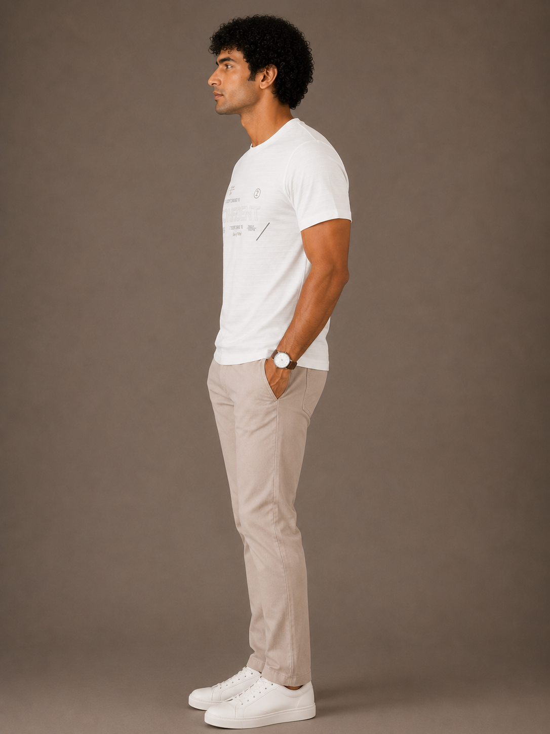 Confident Rib Knit Tee — White