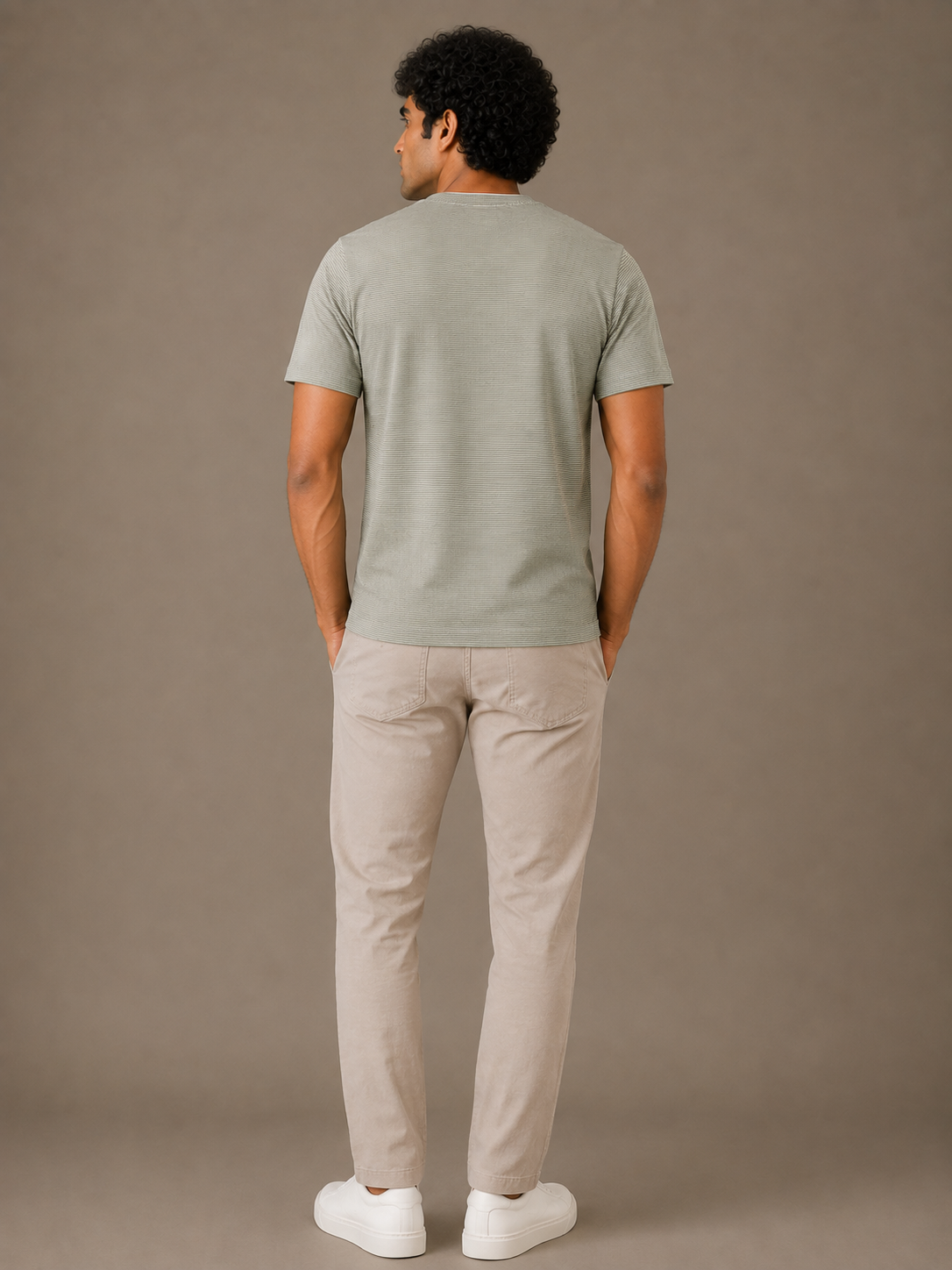 Sage Micro Stripe Tee
