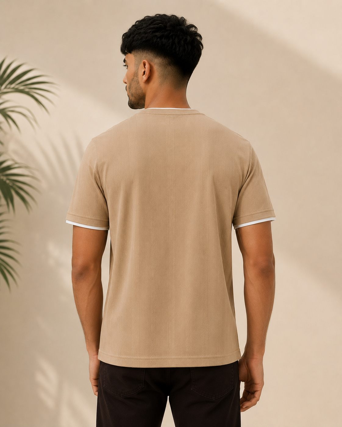 Glen Check '68 Tee — Camel