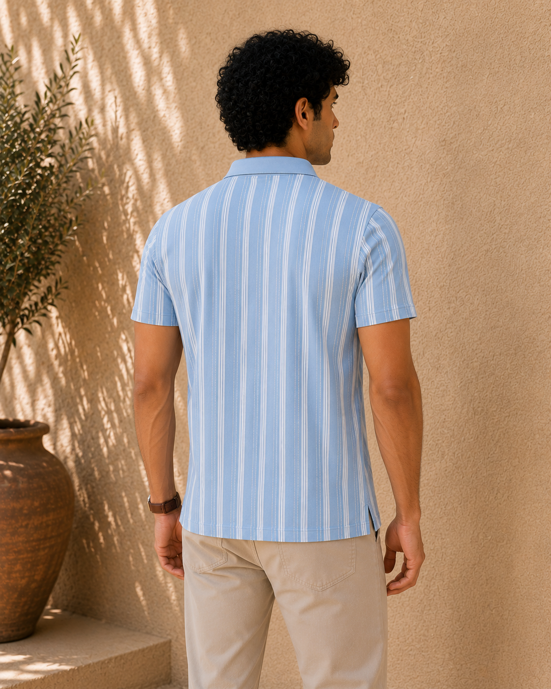 Coastal Blue Stripe Polo