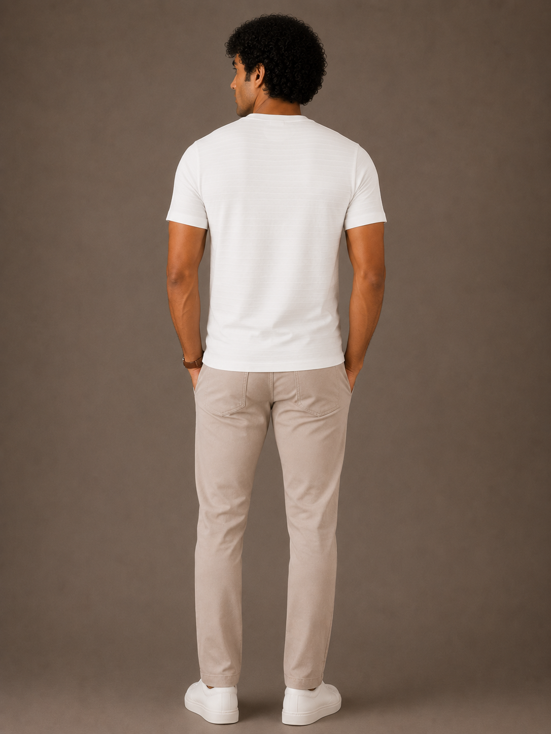 Confident Rib Knit Tee — White
