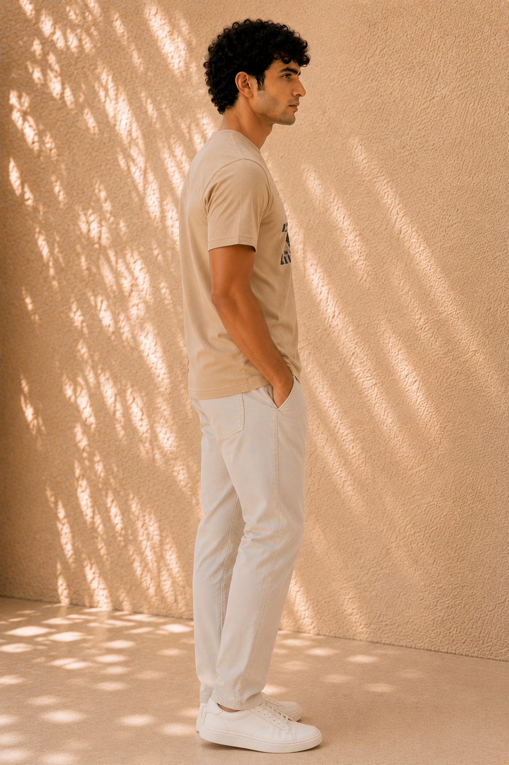 Elevate Box Graphic Tee — Khaki