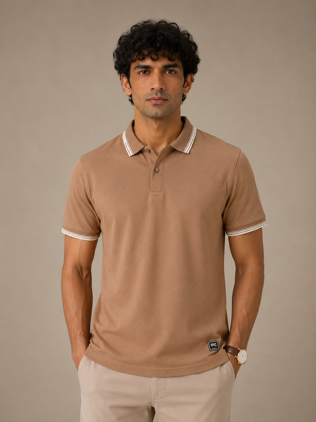 Camel Tipped Classic Polo